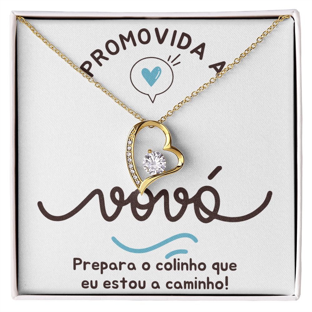 Presente Promovida a Vó - Colar Feminino Ouro Banhado 18k