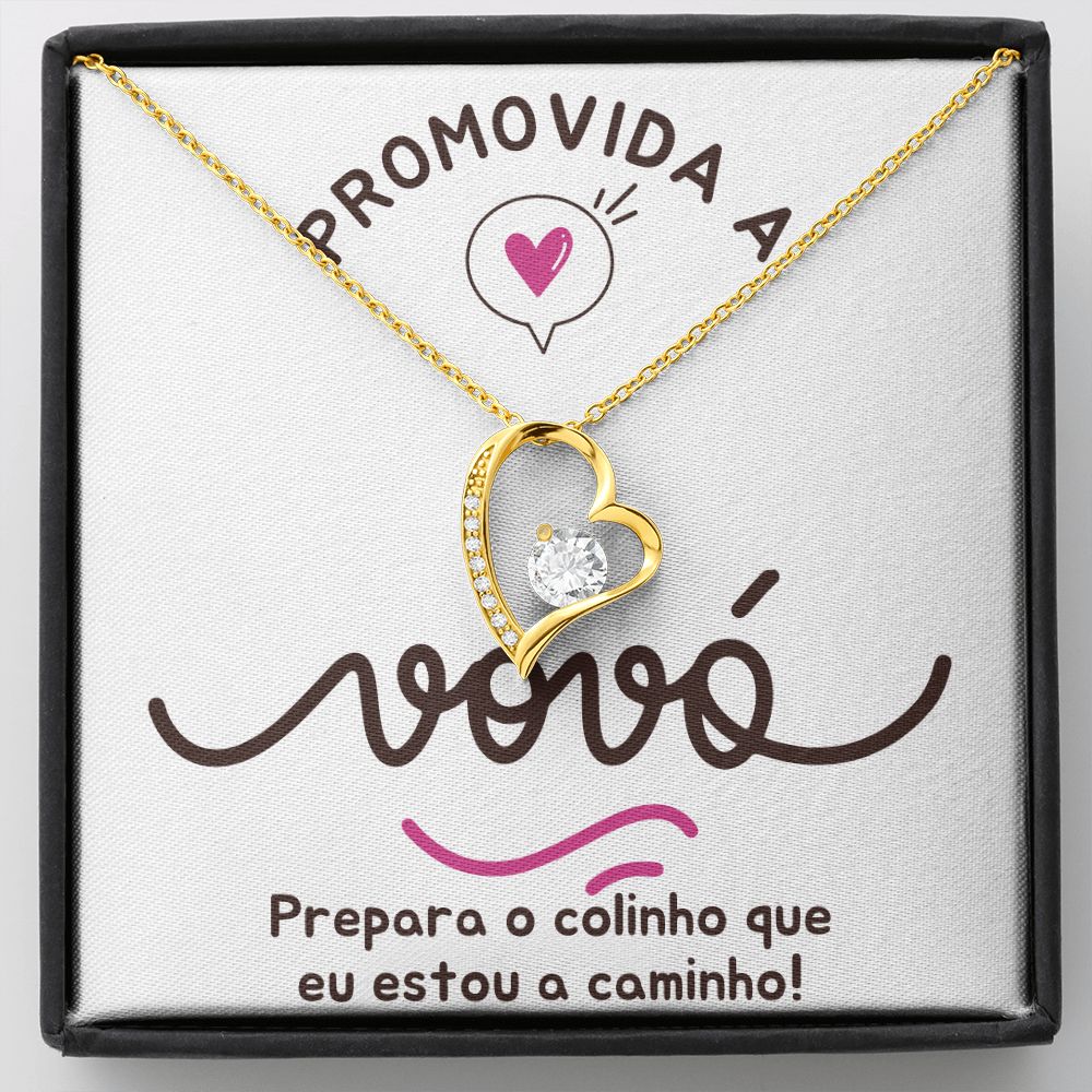 Presente Promovida a Vó - Colar Feminino Ouro Banhado 18k